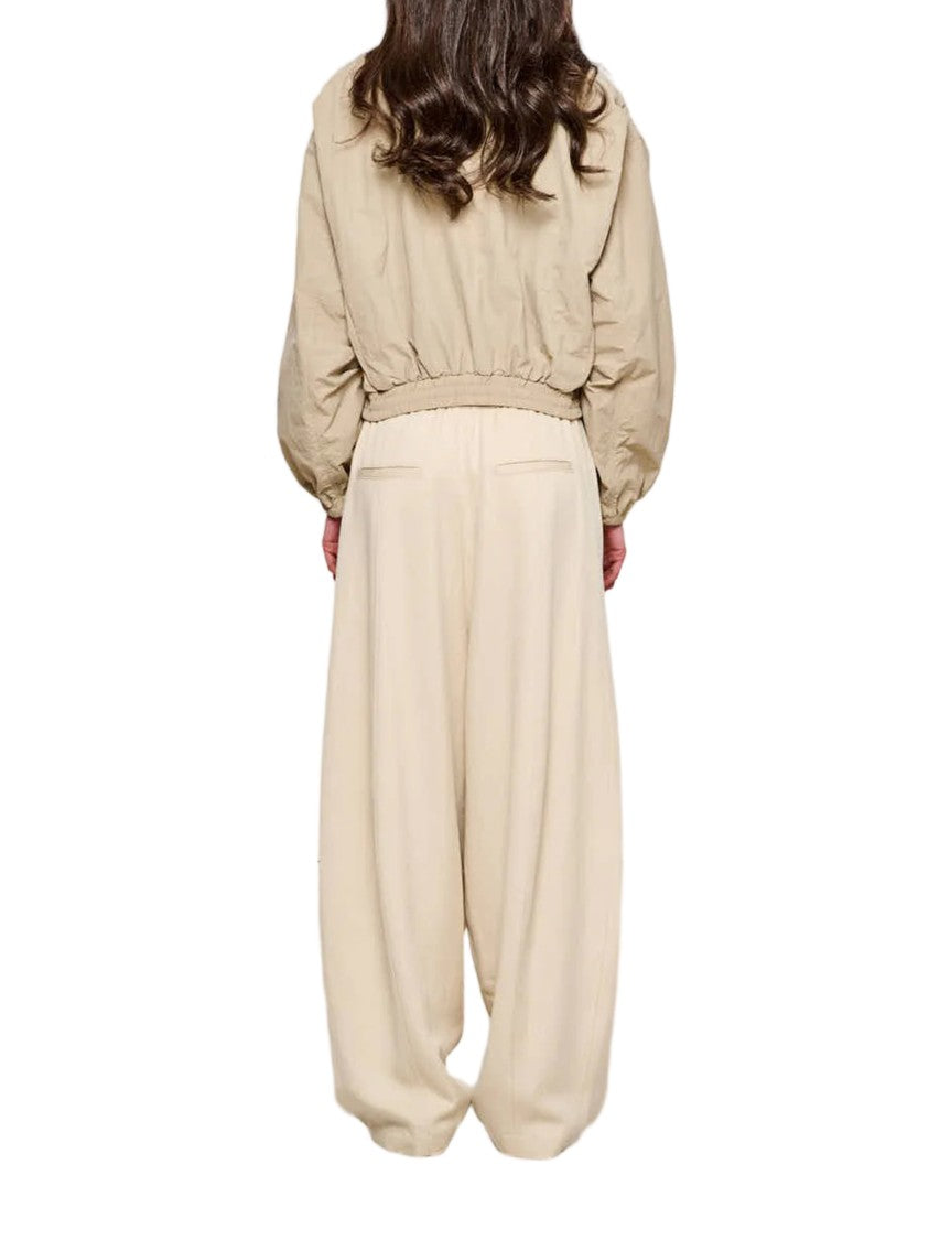 Oof Wear Beige Bomber Compact Nylon Bomber Jacket