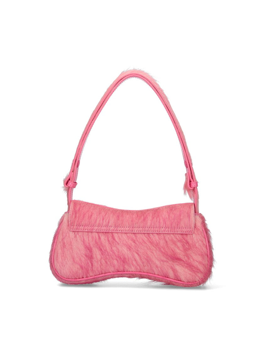 Diesel Sustainable Pink Leather Play Clutch With Adjustable Handle