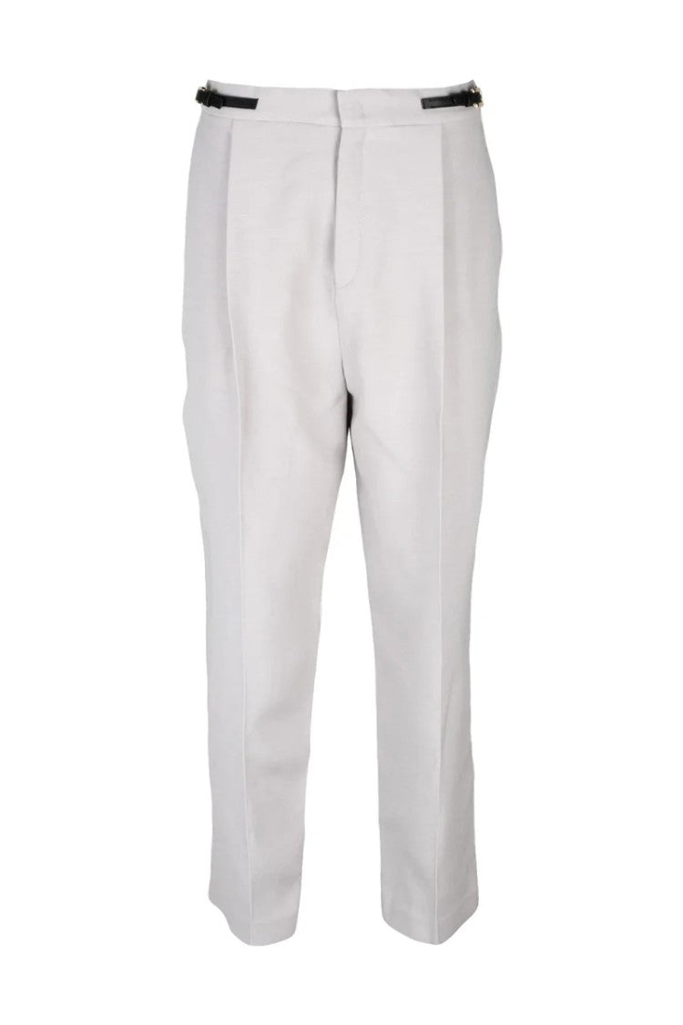 Elisabetta Franchi Grey Viscose Trousers