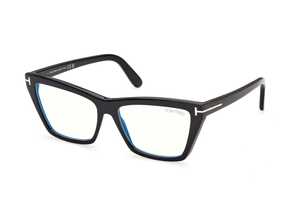 Tom Ford Ft6189-B Oversized Silver Detail Acetate Square Sunglasses