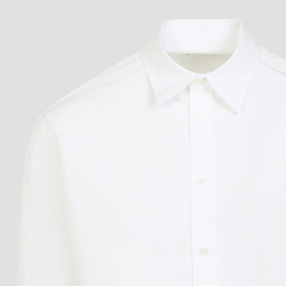 Balenciaga Refined White Cotton Shirt With Pointed Collar And Buttoned Cuffs