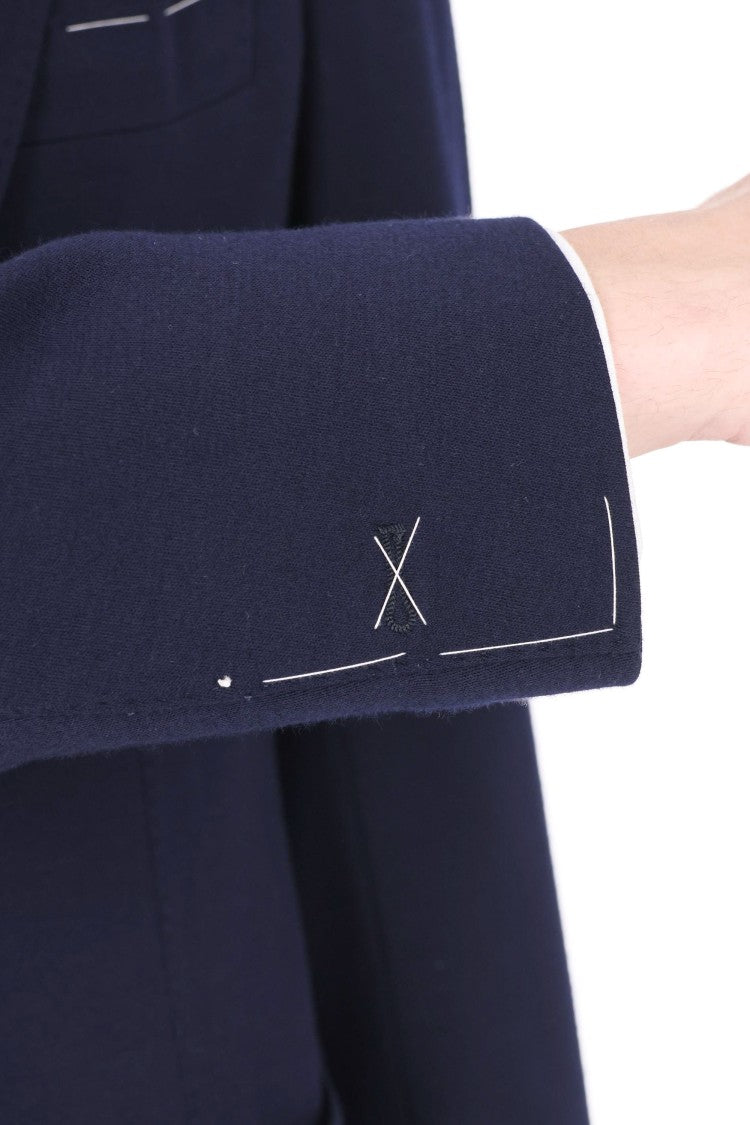 Eleventy Blue Australis Super 150S Wool Blazer