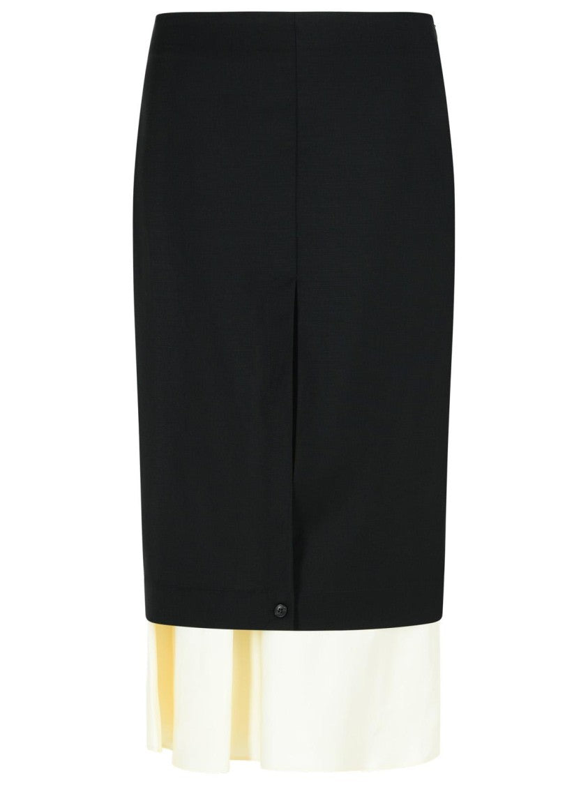 Róhe Black Virgin Wool Blend Skirt