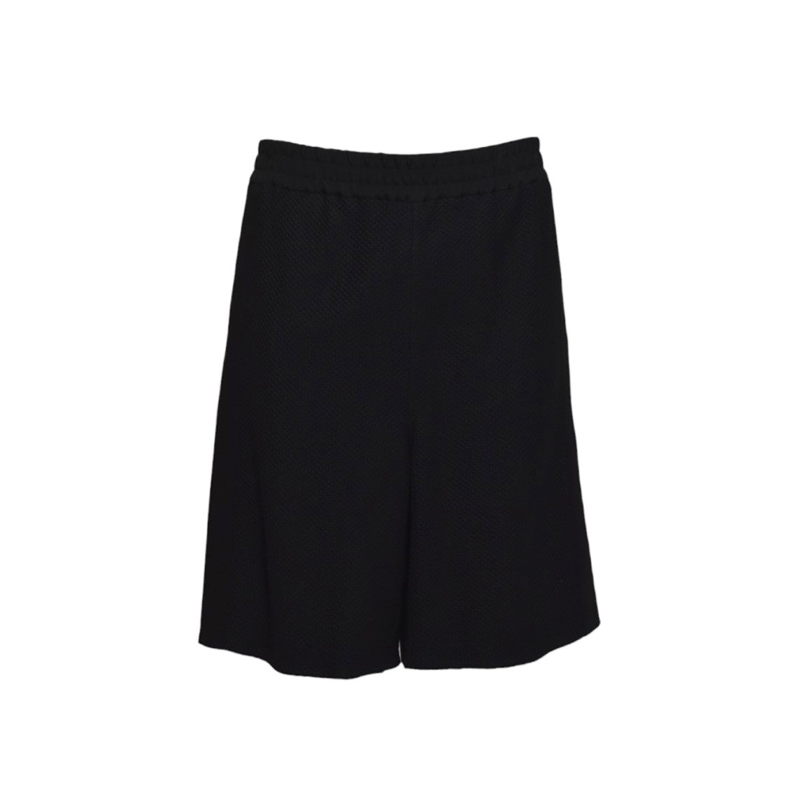 Jil Sander Black Cotton Textured Bermuda Shorts