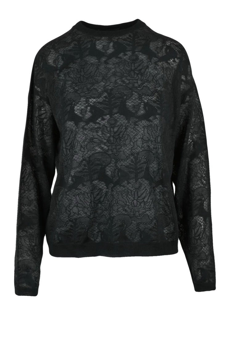 Fabiana Filippi Black Long-Sleeved T-Shirt