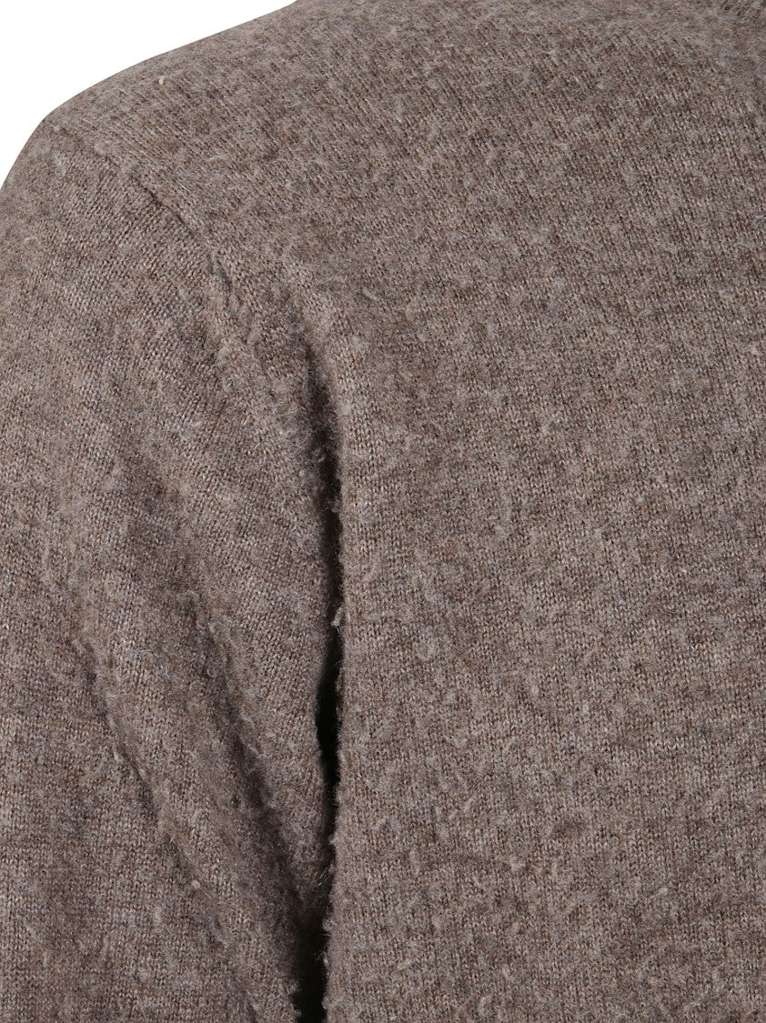 Maison Margiela Heathered Brown Cashmere-Cotton Sweater