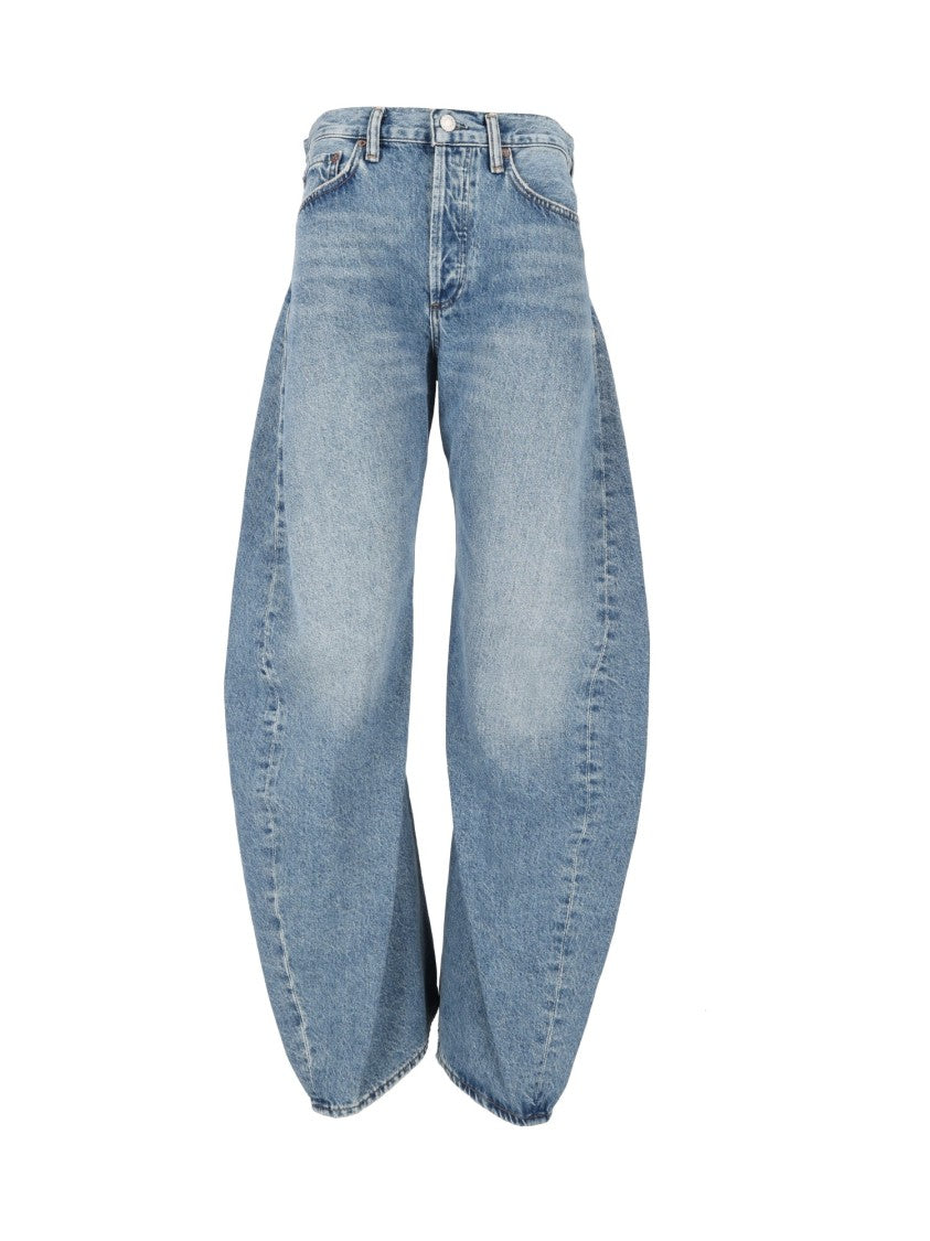Agolde Spiral Side-Seam Jeans With Unique Wrapping Effect