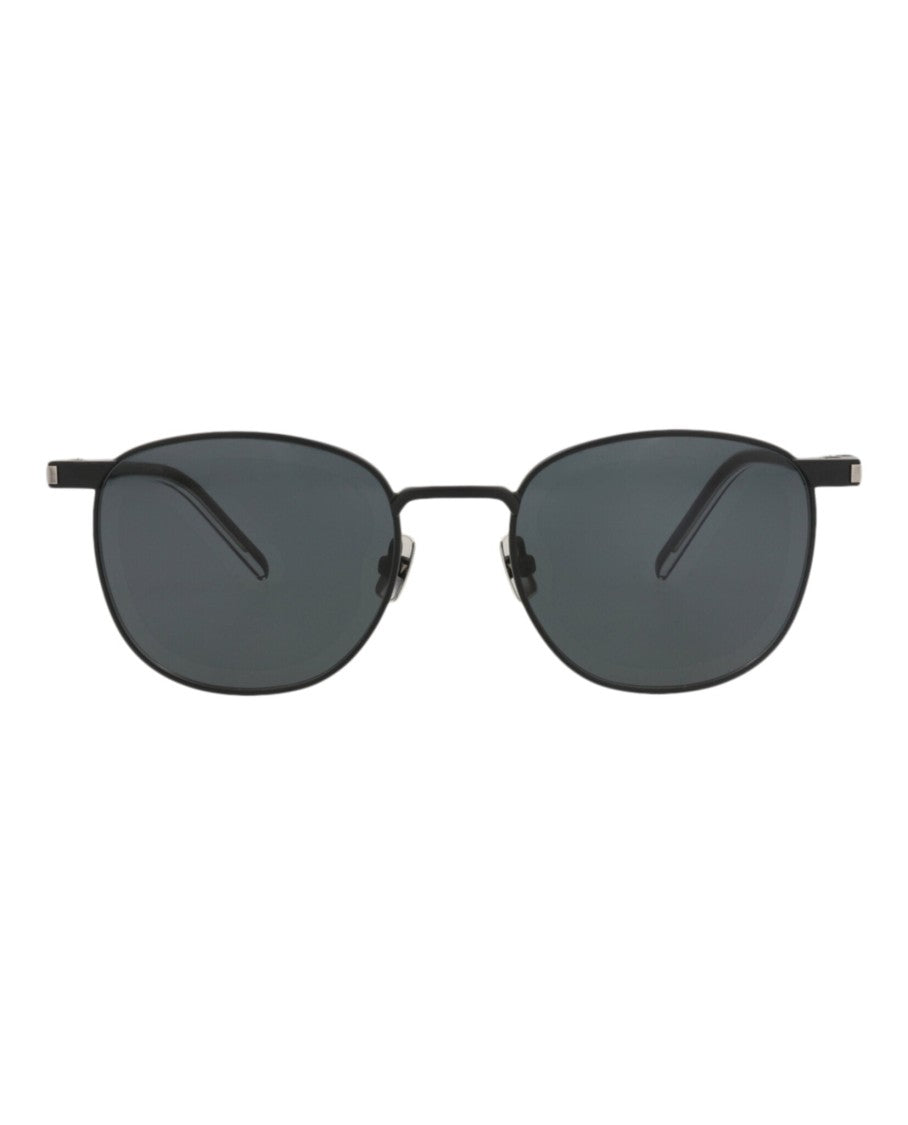 Saint Laurent Round-Frame Metal Sunglasses