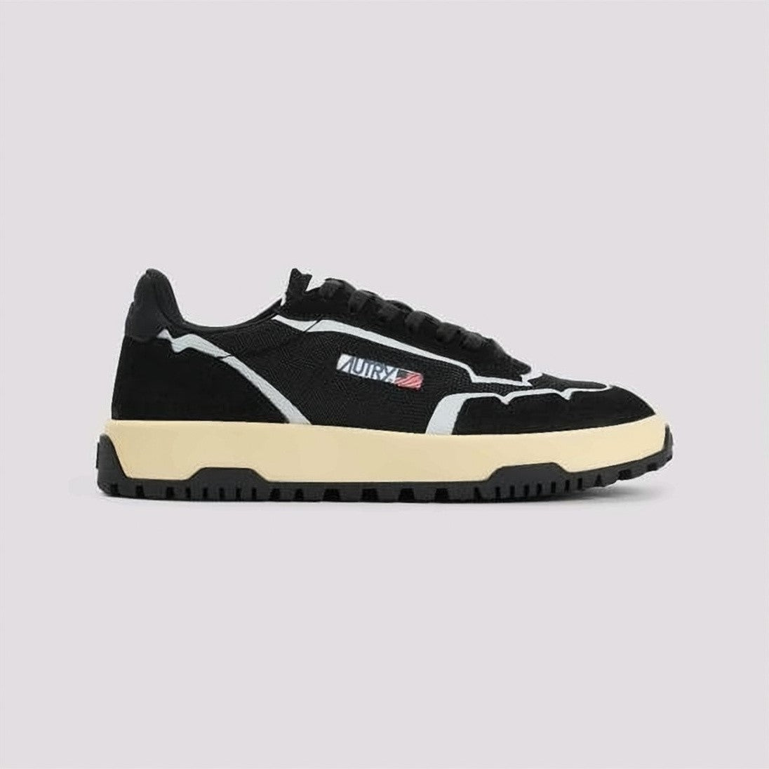 Autry Black Mesh And Leather Sneakers