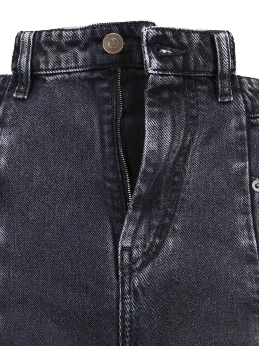 Maison Margiela "Décortiqué" Palazzo Jeans, In Black Denim