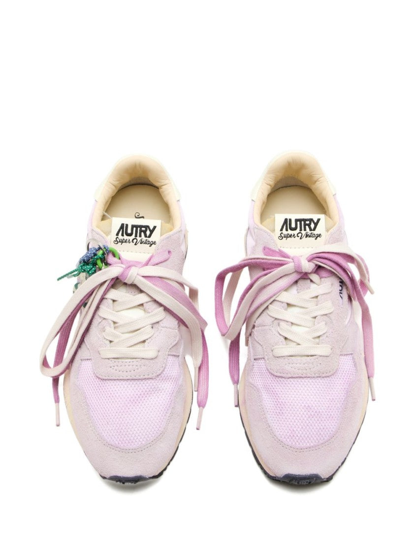 Autry Lilac Sneakers With Contrasting Panels And Charm Detail