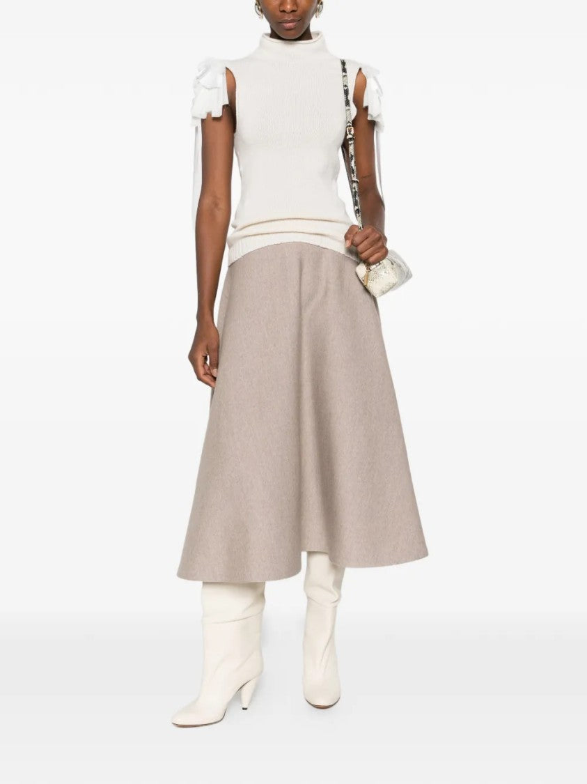 Alberta Ferretti Fitted Neutrals Sleek Design Top