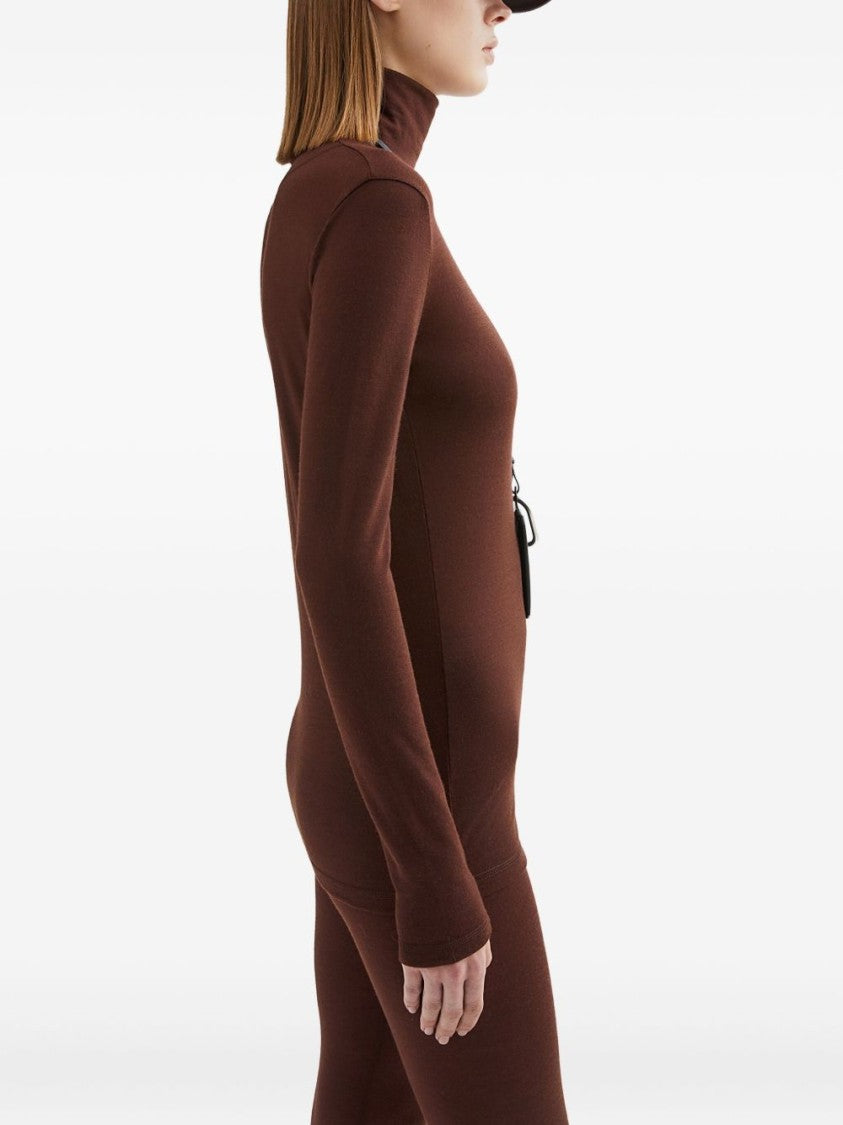 Jil Sander Fitted Long-Sleeve Turtleneck In Deep Bordeaux