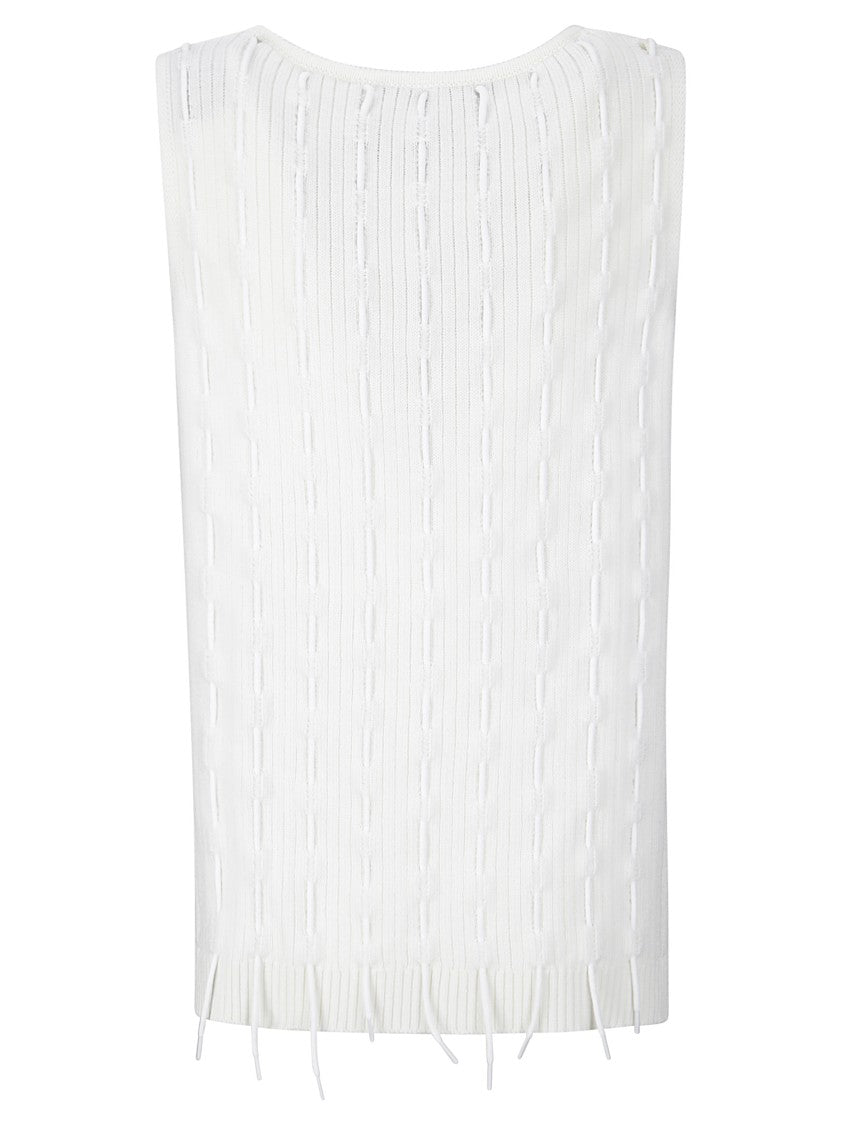 Institution Wool Top With String Inserts