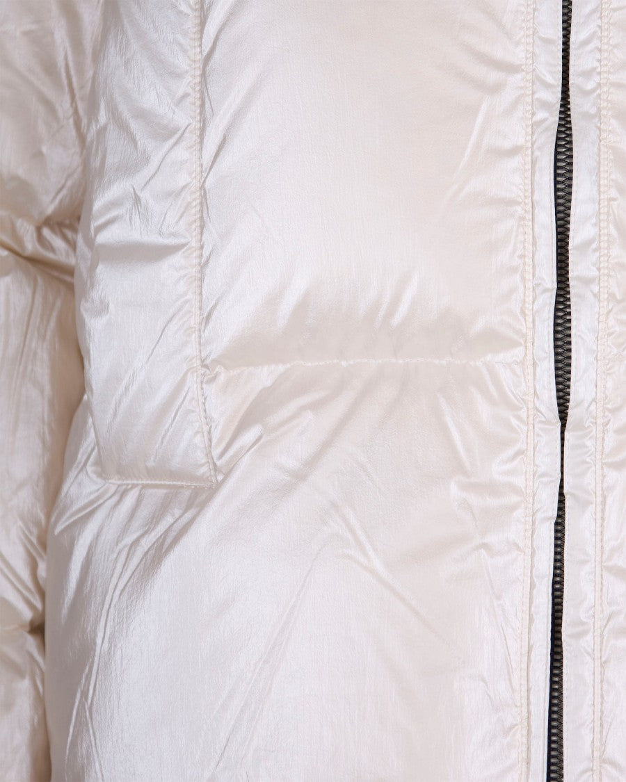 K-Way Quilted Down Jacket With Pearlescent Finish And Hood