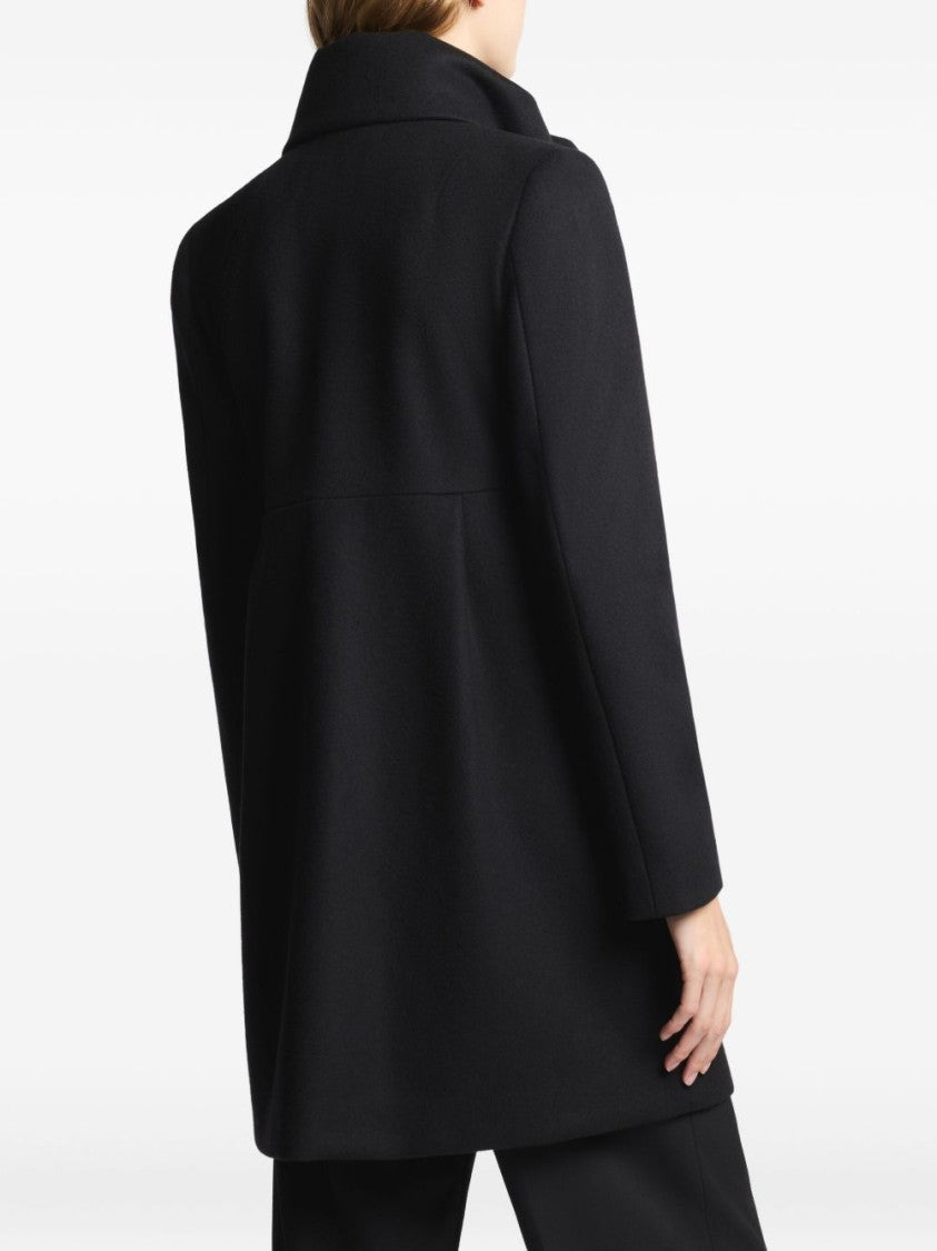 Fay Tailored Black Jacket With High Collar