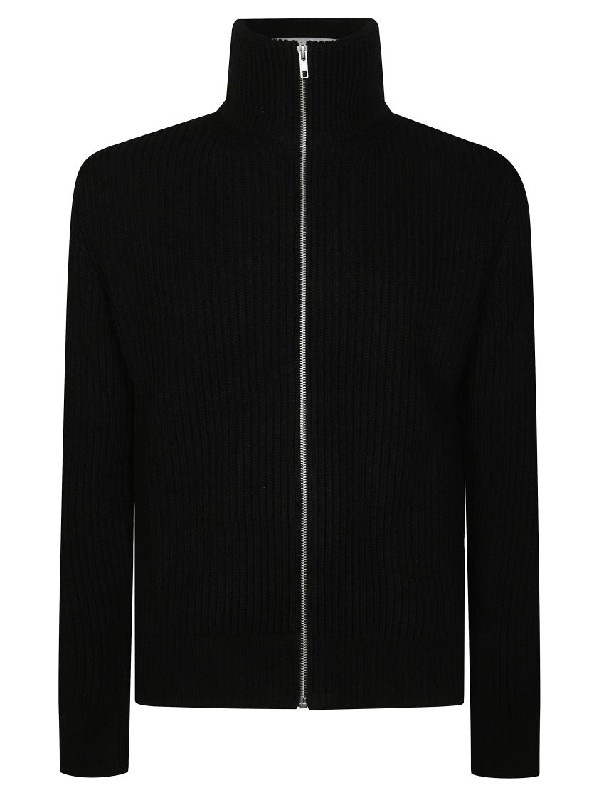 Mm6 By Maison Margiela Zip-Up Sweater With High Collar