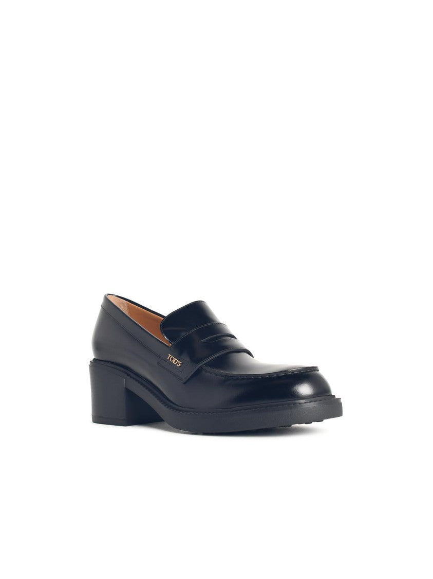 Tod's Black Leather Loafers