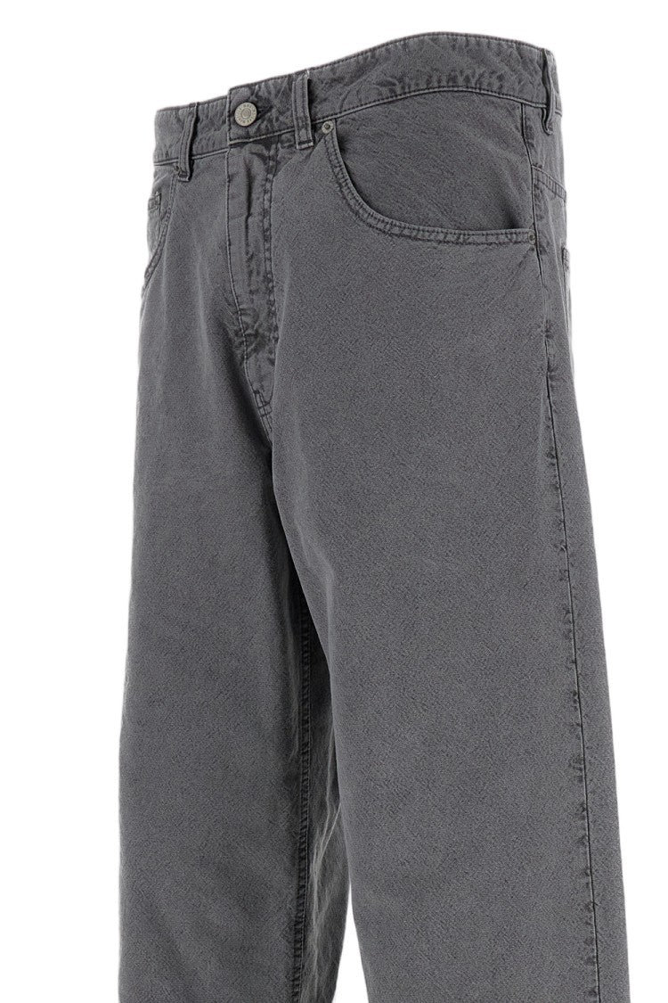Mm6 By Maison Margiela Wide-Leg 5-Pocket Denim Trousers With Distinctive Logo Patch
