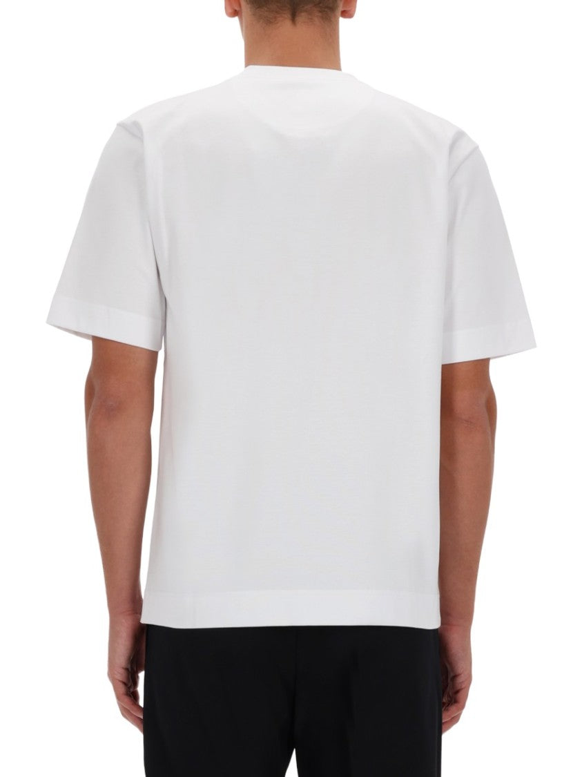 Fendi White T-Shirt With Zippered Chest Pocket