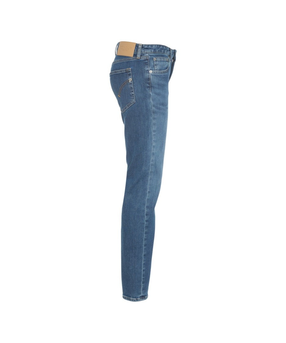 Dondup Skinny Jeans With Classic Five-Pocket Design And Button Closure