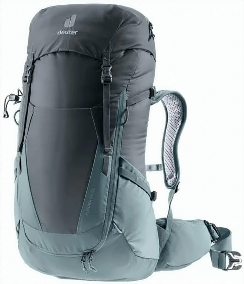 Deuter Structured Grey Backpack With Adjustable Padded Straps