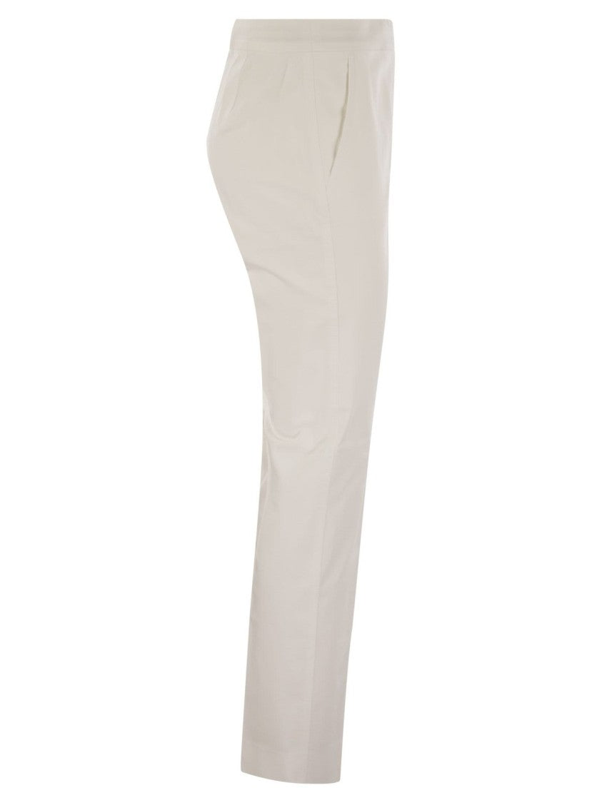 Max Mara Tailored Straight-Leg Trousers In Warm Brown Hue