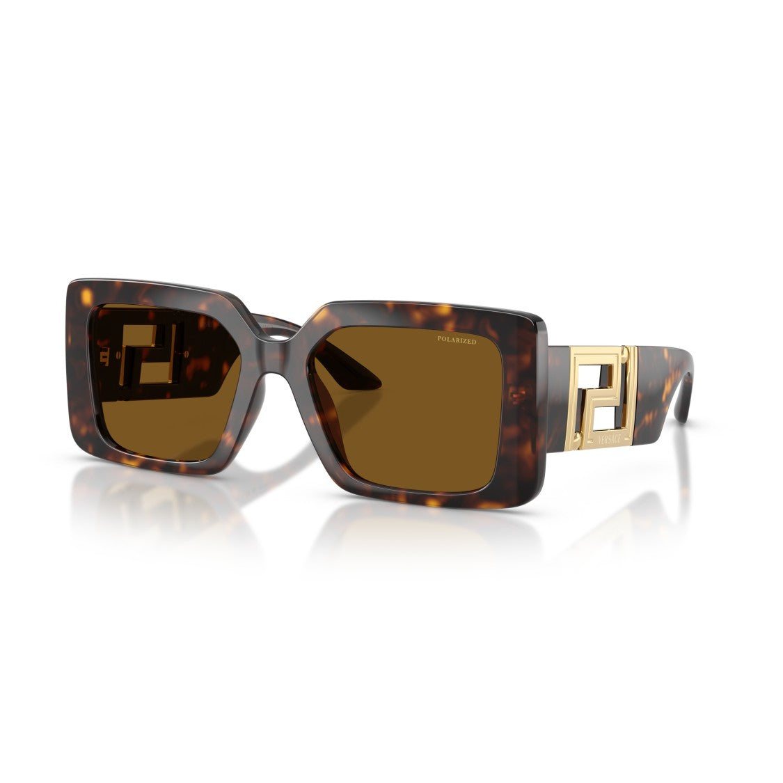 Versace 0Ve4505u Rectangular Tortoiseshell Sunglasses