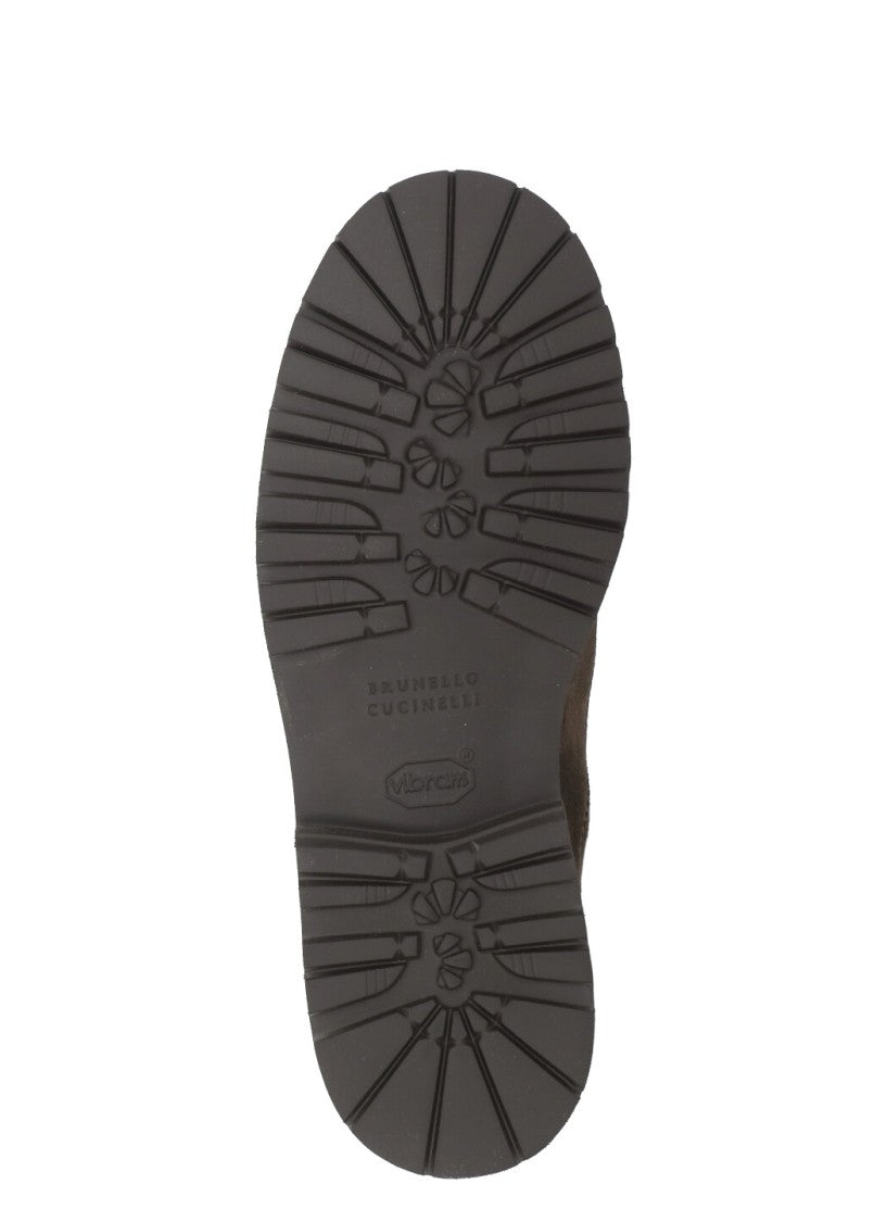 Brunello Cucinelli Brown Suede Leather Boots