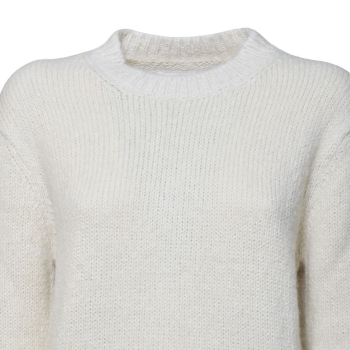Jil Sander Chalk White Wool Crewneck Sweater