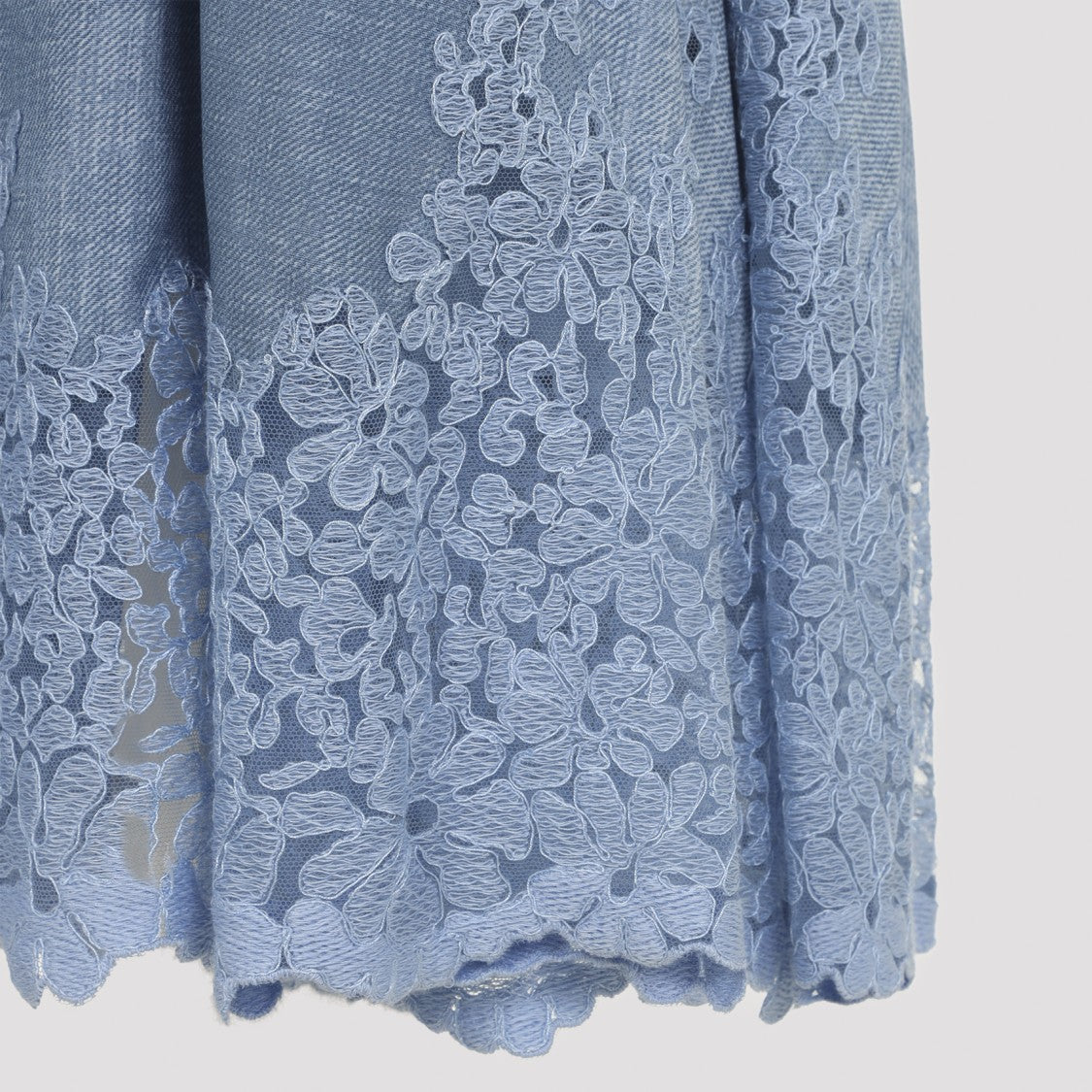 Ermanno Scervino Light Blue Viscose Midi Skirt
