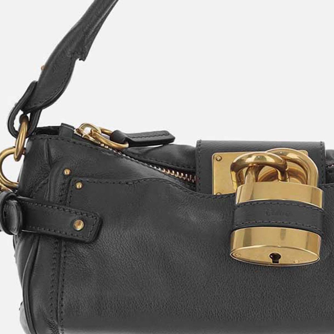 Chloé Leather Satchel With Top Handle And Removable Chain Strap