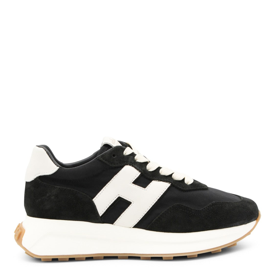 Hogan Black And White Leather Sneakers