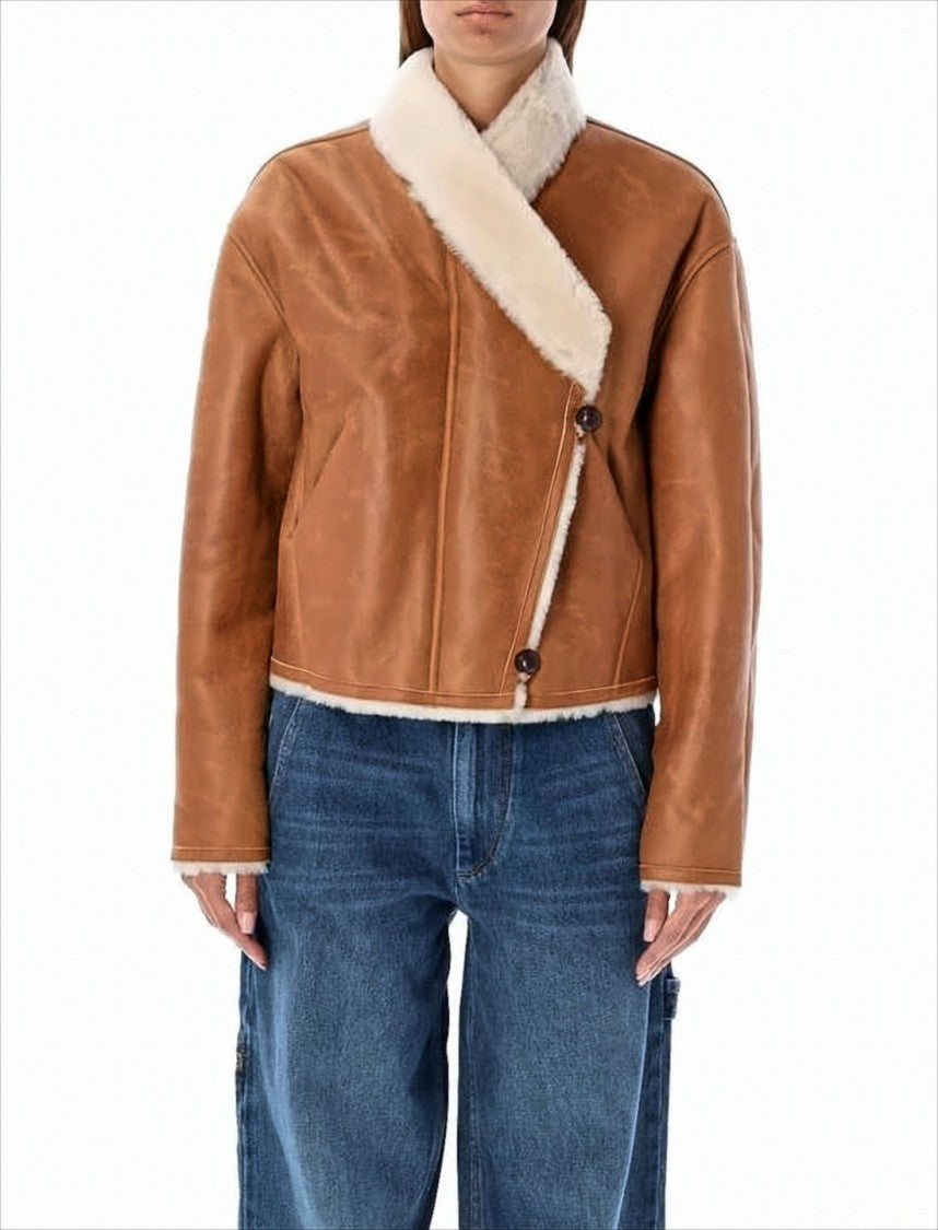 Isabel Marant Cropped Jacket In Smooth Lambskin