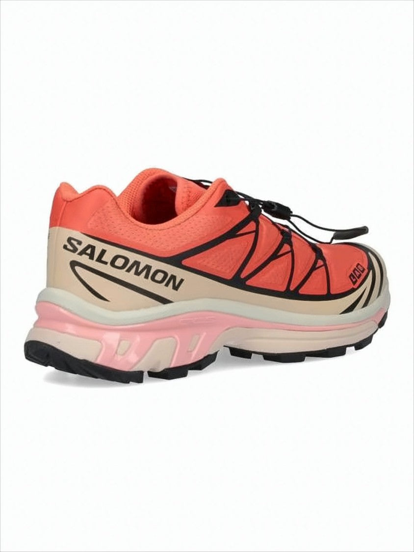 Salomon Vibrant Coral Textile Sneakers With Quick-Lace System