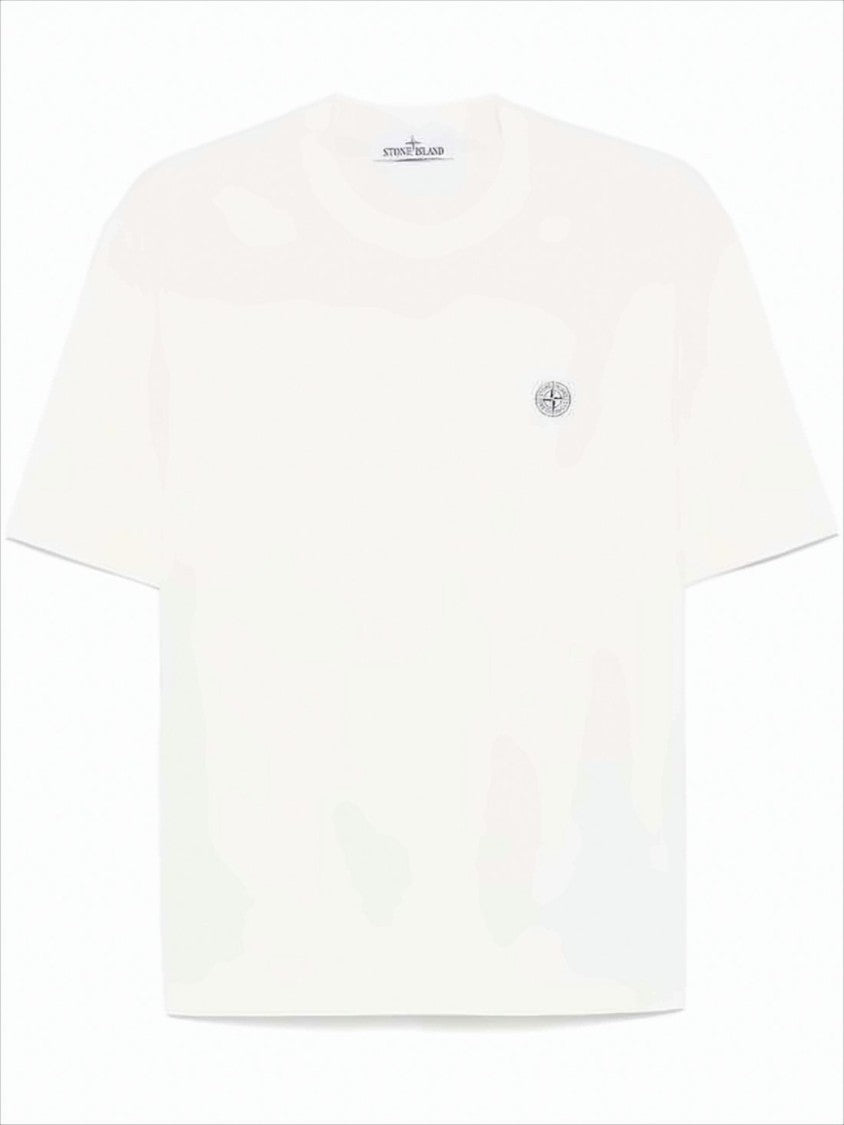 Stone Island Short-Sleeved Crew Neck T-Shirt With Subtle Emblem Patch