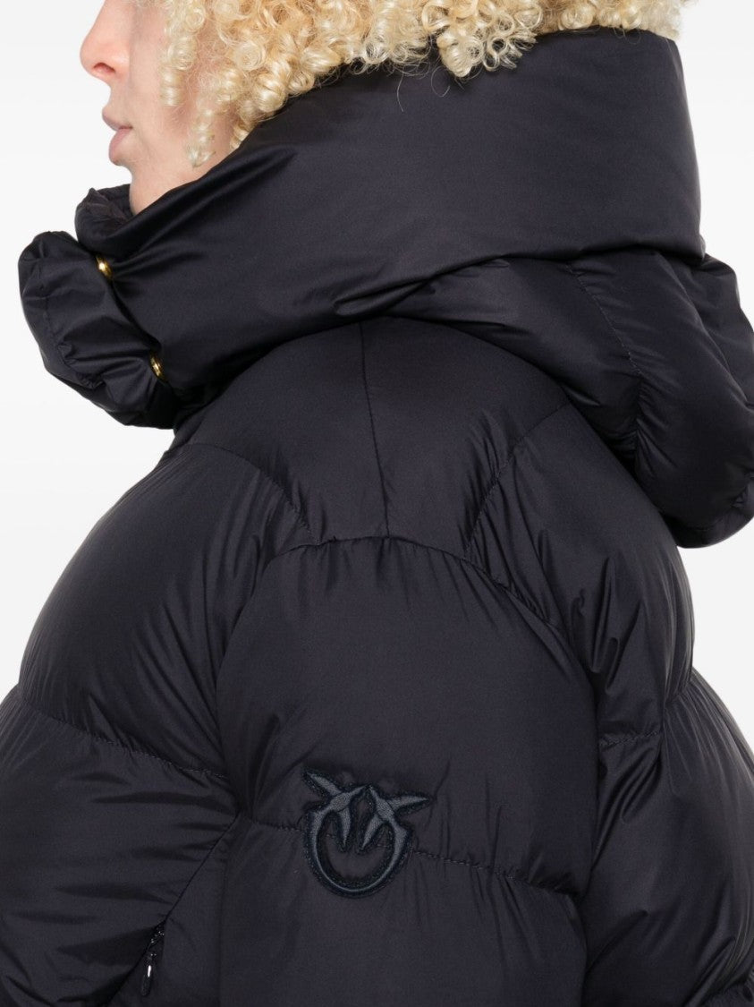 Pinko Cropped Black Puffer Jacket