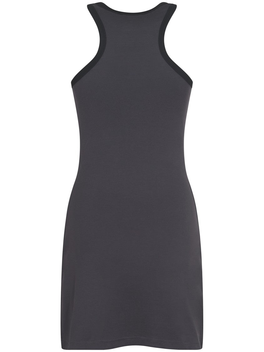 Courrèges Fitted Racerback Dress With Contrasting Trim