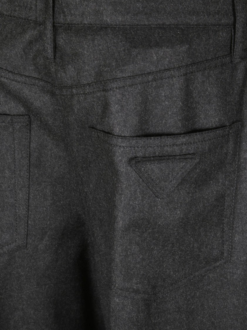 Prada Tailored Anthracite Trousers With Minimalist Design