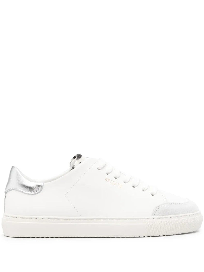 Axel Arigato White/Silver-Tone Clean 90 Triple Lace-Up Trainers