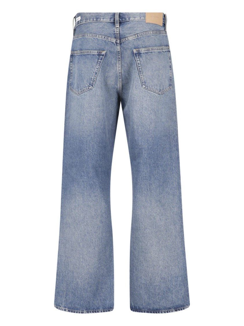 Sunflower Blue Wide Twist Denim Jeans