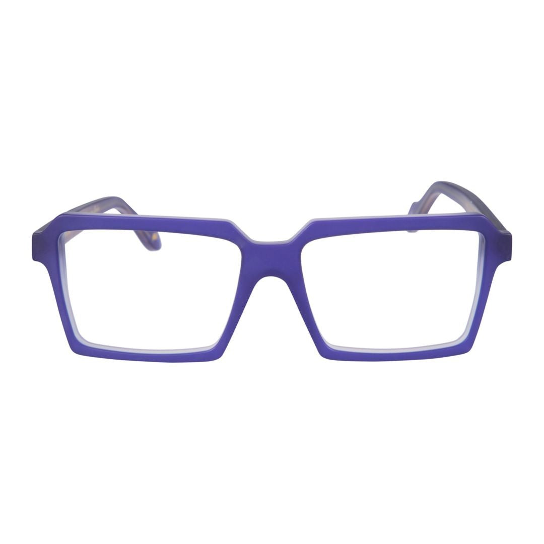 Kador Purple Disko Light Bold Oversized Square Eyeglasses