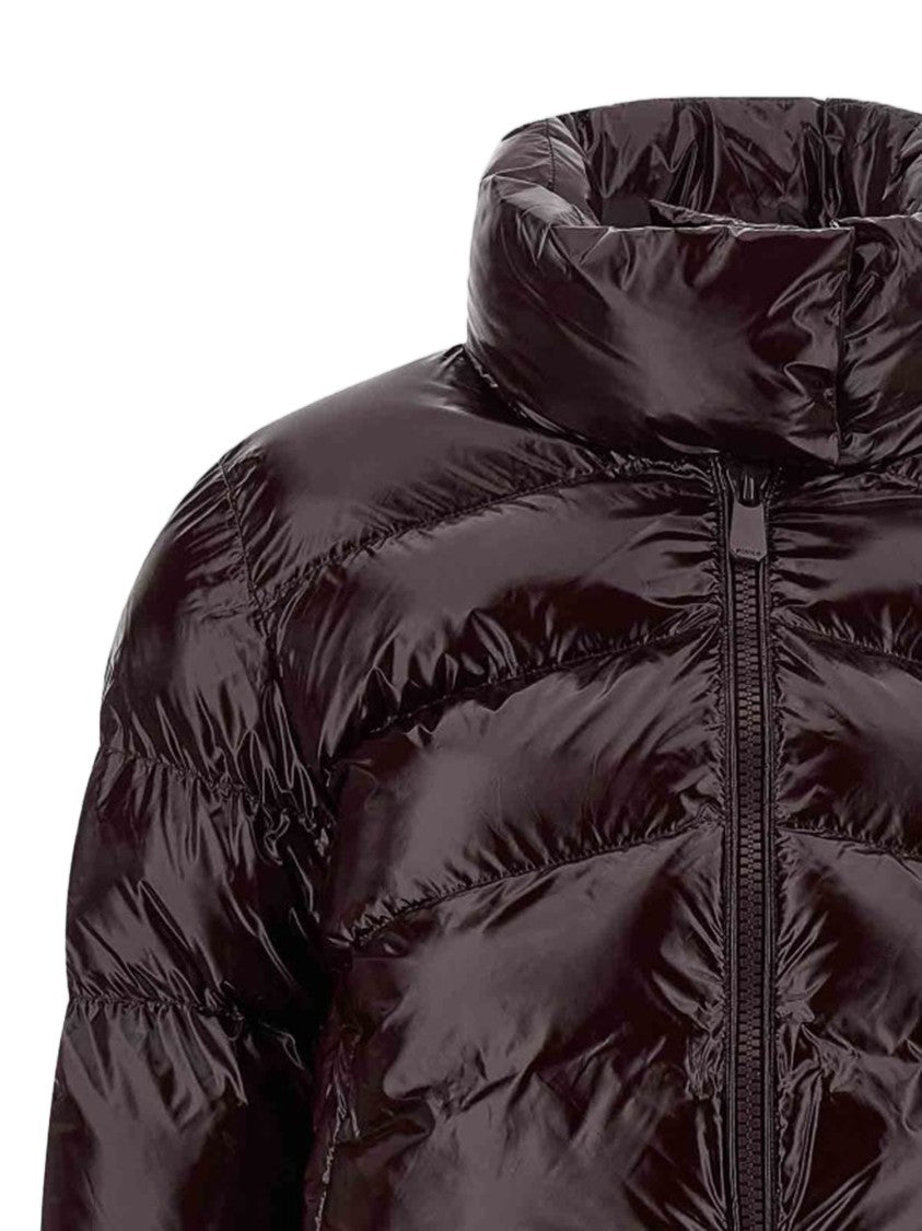 Pinko Puffer-Style Jacket With High Collar And Cropped Silhouette