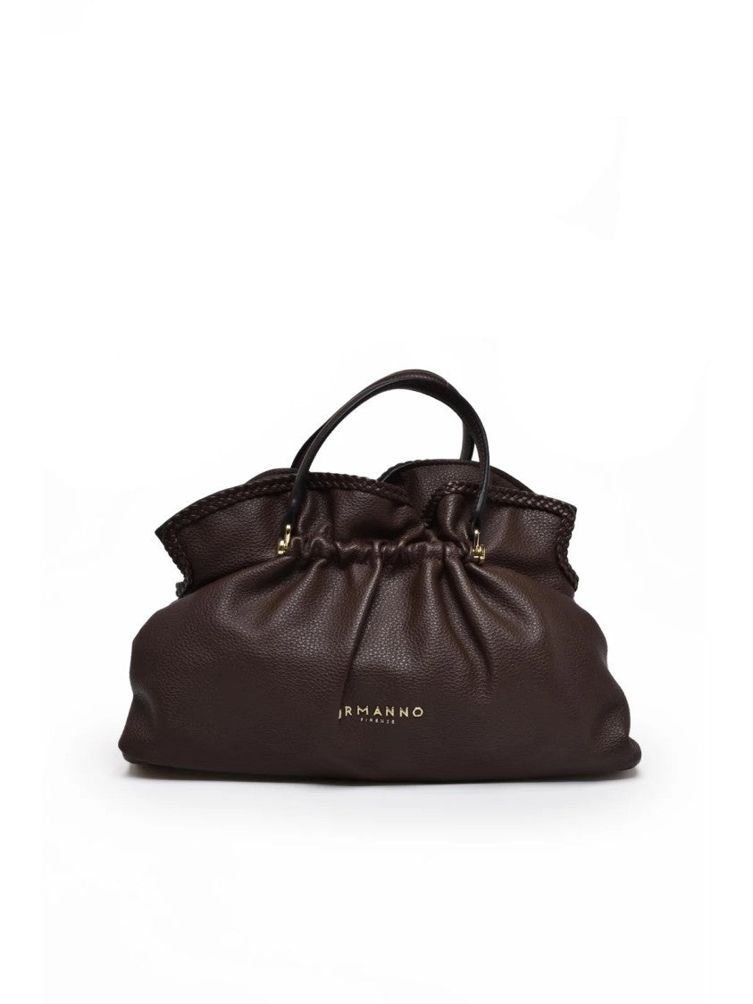 Ermanno Firenze Brown Octavia Textured Polyurethane Crossbody Bag