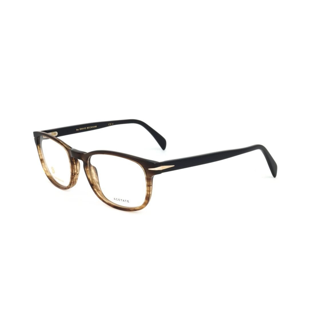 David Beckham Db 1064 Rectangular Gradient Brown Acetate Eyeglasses