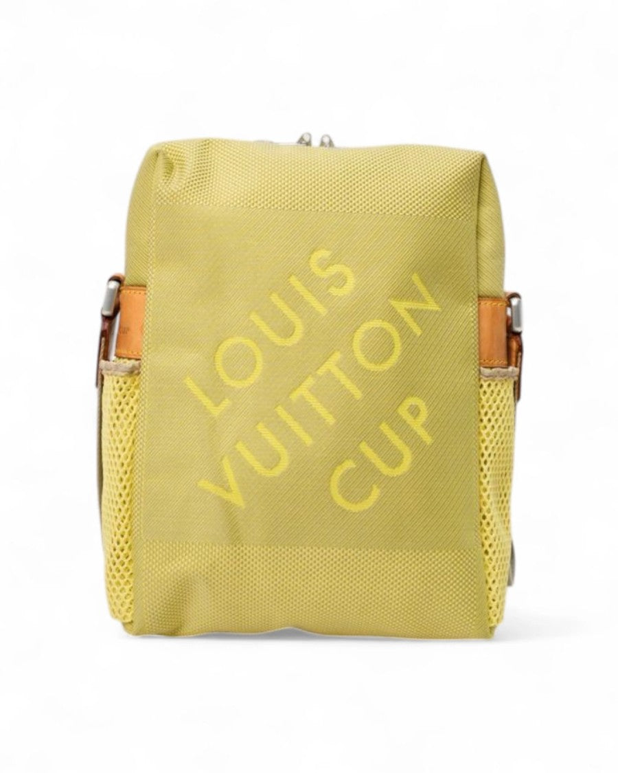 Louis Vuitton Cup Weatherly Bag Mm Damier Geant Fluo Yellow