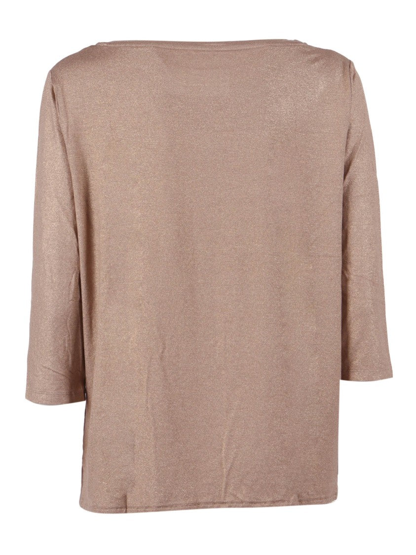 Filatures Du Lion Coffee Latte Boat Neck Top