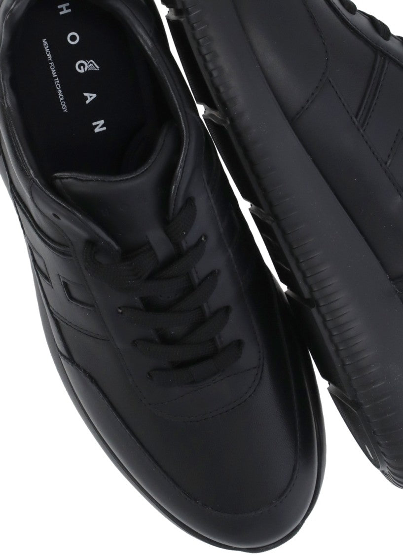 Hogan Black H709 Embossed H Sneakers