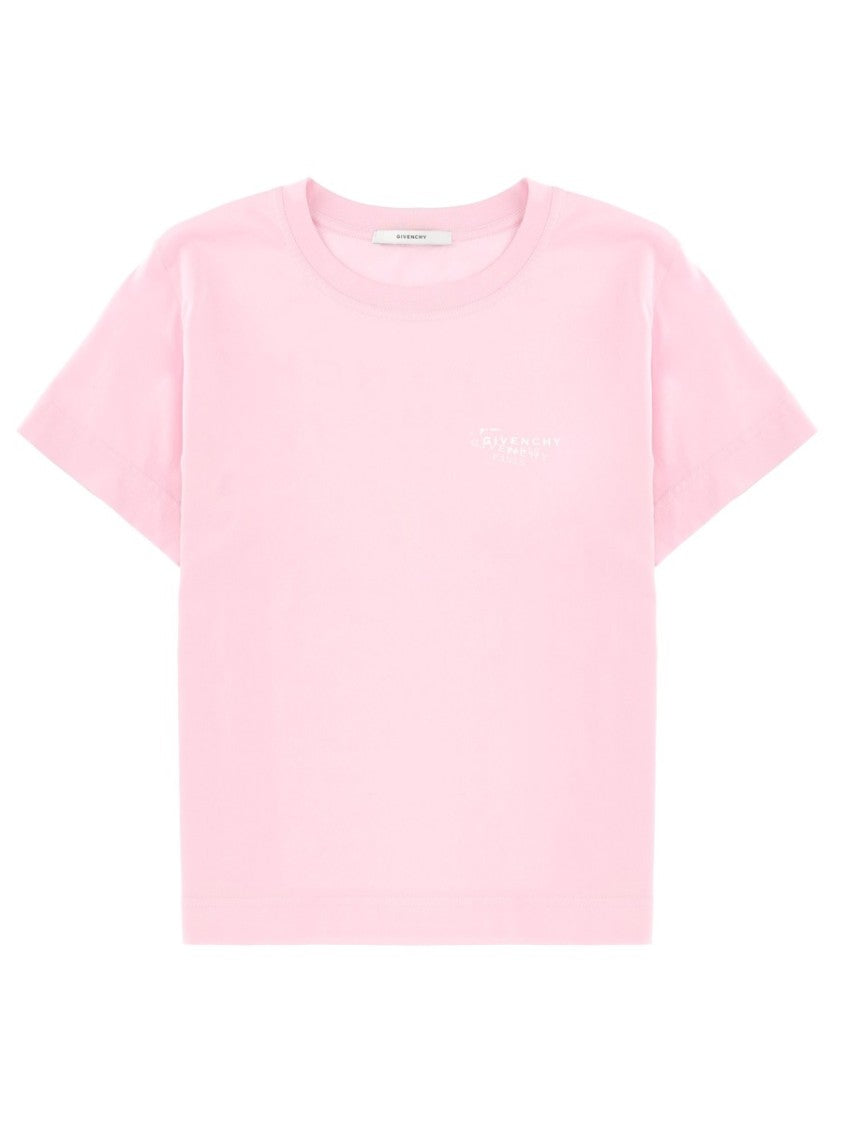 Givenchy Light Pink Cropped Logo T-Shirt