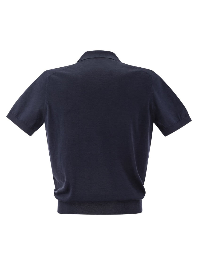 Brunello Cucinelli Cotton Polo Style Sweater